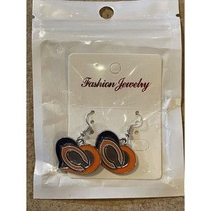 NFL Chicago Bears Swirl Heart Shaped Earring Dangle Charm
